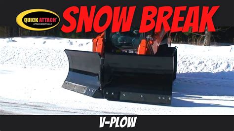 v-plow for skid steer|quick attach snow plow.